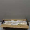 Double Curtain Rods, Wrap Around Curtain Rod for Windows, Internal Splicing 1'' Front and 5/8'' Back Adjustable Curtain Rod with Aluminum Finials and Brackets (Warm Gold, 28-86")