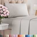 Twin Size 3 Piece Sheet Set - Comfy Breathable & Cooling Bed Sheets Set - Hotel Luxury Bedding for Women, Men, Kids, Teens, Boys & Girls - Deep Pockets, Soft and Wrinkle Free - Oeko-Tex - French Grey