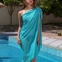 Eicolorte Womens Beach Cover Up Chiffon Sheer Bikini Beach Swimsuit Coverup Sarong Pareo Wraps for Women (S)
