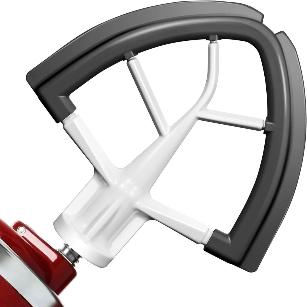 Flex Edge Beater for KitchenAid 4.5/5 Qt Tilt-Head Stand Mixer  Silicone Paddle, Dishwasher Safe, Flexible Silicone Edges Bowl Scraper For Kitchen Aid Accessories and Attachments (Grey) (Gray)