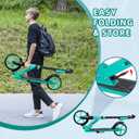 Nattork Kick Scooter for Kids 6+ Years Teens Adults - 220LB Weight Capacity, Front Shock Absorber and Adjustable Handlebar - Smooth Ride with 8" Sturdy Wheels, Ideal for Outdoor Sports