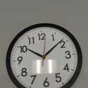 AKCISOT Wall Clock, Modern Small Wall Clocks Battery Operated 8 Inch, Silent Non-Ticking Analog Classic for Office, Home, Bathroom, Kitchen, Bedroom, School(Black)