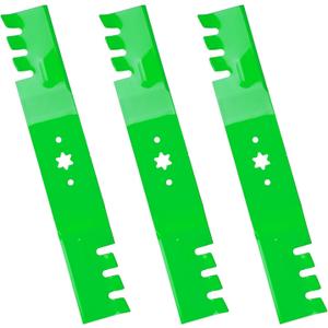 Lawn Mower Blades Toothed Mulching with 54 inch Deck Fits for 742-0677 942-0677 742-0677-X 942-0677A-X for Cub Cadet GT1054 GT1554 GT2300 RZT54 LGT1054 GTX1054 Toro GT2300, 3 PCS