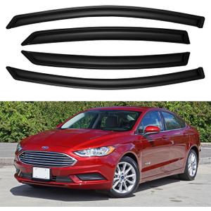 Window Visors Rain Guards for 2013 2014 2015 2016 2017 2018 2019 2020 Ford Fusion, Out-Channel Window Vent Wind Deflectors Visors Shades for 13-20 Fusion