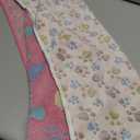 1 Pack 2 Blankets Super Soft Fluffy Premium Fleece Pet Blanket Flannel Paw Printed Throw for Dog Puppy Cat (Medium 30x20'', Beige, Pink)