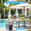 Ausic Portable Misting System for Outside Patio, Outdoor Water Cooling Mister with Battery Powered Pump (Max 8Hrs), 20L Bucket, 26FT Hose, Patio Misters for Tailgating, Pasture, Camping, Canopy, Sport