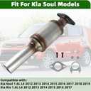 High Flow Rear Catalytic Converter Compatible with Kia Soul LX 2012 2013 2014 2015 2016 2017 2018 2019, Rio 2012-2017 SX, Hyundai Accent 2012-2017 SE LE GLS 1.6L L4 16681