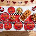 96pcs Race Car Baby Shower Decorations A Little Racer Is Revving Up Plates and Napkins Race Car Theme Tableware For Boys Baby Shower Birthday Party Decorations