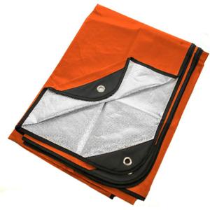 Arcturus Insulated Tarp, Reusable Heavy Duty Thermal Survival Blanket  60x82in, Reflects 90% Body Heat, Waterproof, Windproof, 3-Layer Design, Reinforced Grommets, Orange