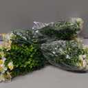 Artificial Flowers for Outdoors, 12 Bundles Fake White Flowers for Outdoor Planters, Faux Plants with Silk Flowers for Porch Decor Garden Patio Home Aesthetic