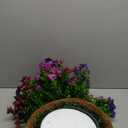 Artificial Flowers Hanging Baskets, Multicolor 12 Bundles Faux Flower Outdoor Hanging Basket Spring Summer Decoration, Fake Plants for Porch Patio Balcony Home Yard Decor(Mixd 2) (Light/Deep Purple,red,brown)