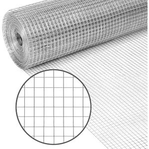 PS Direct Hardware Cloth - 24 Inch x 25 Foot Multipurpose Galvanized Mesh  1/4 Inch Square Openings, Great for Chicken Coop, Gutter Guard Craft Projects and Garden Use, 23 Gauge, 1 Roll