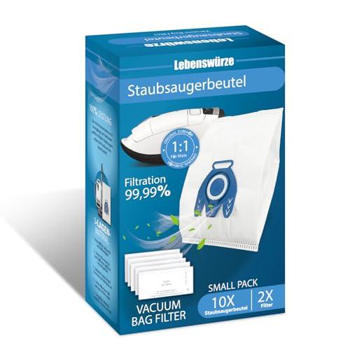 10 Pack 3D Airclean GN Vacuum Bags Compatible with Miele Classic C1, Complete C1, Complete C2, Complete C3, S2, S5, S8 Series Canister Vacuum Cleaner