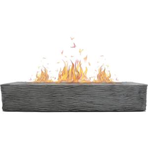 ROUNDFIRE Large Rectangle Tabletop Fire Pit - Portable Bioethanol Fireplace for Indoor & Garden (Textured Finish)