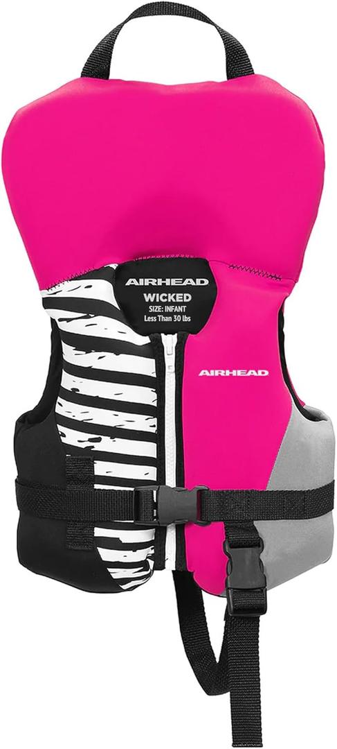 Airhead Wicked Kwik-Dry NeoLite Flex Lift Jacket | US Coast Guard Approved, Designed for Water Sports, Multiple Sizes (Infant)