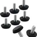 5/8"-18 Furniture Leveling Feet 8 Pcs Adjustable Table Levelers Chair Glide Leveling Screw in Threaded for Patio Furniture Tables Chairs