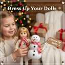 Healifty 20pcs Christmas Mini Scarfs: 7.860.19Inch Tiny Snowman Scarves for DIY Crafts - Xmas Wine Bottle Hanging Ornaments Decor in White & Red
