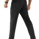 Mens Sweatpants with Zipper Pockets Joggers for Men Workout Athletic Gym Track Fitness Clothing Gifts (Black, M)