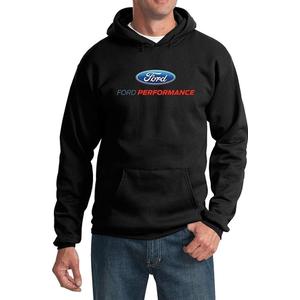 Lucky Ride Ford Performance Racing Hooded Sweatshirt Pullover Ford Motor power Men's Hoodie (X-Large, Black)