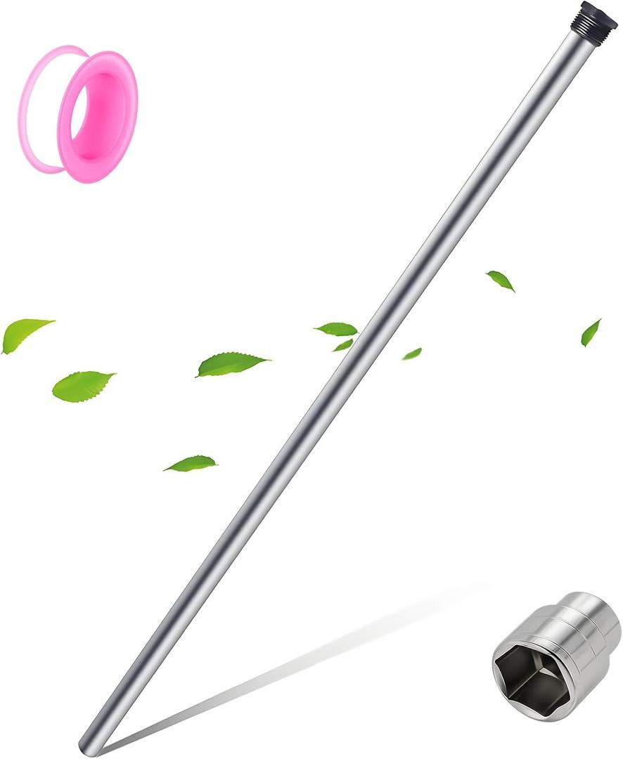 Magnesium Anode Rod 44" for Hot Water Heater,Compatible with Rheemm A.O. Smithh Giantt,Reliancee Richmondd,Hex Head 3/4" NPT x 44" Corroation Protect Rotten Egg Smell for Home Water Tank