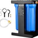 VEVOR RV Water Filter with Bracket, 2-Cartridge 2.5 x 10 in Water Filter System for RVs, Remove Chlorine, Bad Tastes, Odors, and Most Contaminants, for Campers, Boats, Vans