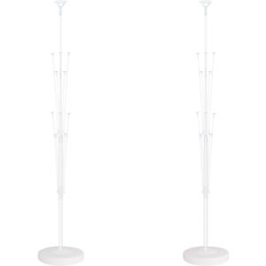 Balloon Column Stand Kit Set of 2 - Balloon Tower with Stand, Base, and Pole,Backdrop Decoration for Wedding, Baby Shower, Birthday Party, or Bachelorette Parties (No balloon) (Translucent)