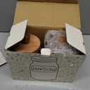 Sugar Bowl with Lid and Spoon,20 oz Sugar Container for Coffee Bar, Glass Coffee Canister, Airtight Food Storage Jar, Brown Sugar Container, Cereal Tea Salts Spice Jar (Flat)