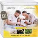 SafeRest Waterproof Mattress Protector King Size Absorbent Breathable Soft Fitted Bed Cover with 18" Deep Stretchable Pockets Machine Washable King Mattress Cover