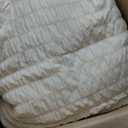 JOLLYVOGUE Beige King Comforter Set, 3 Pieces Seersucker Comforters King Size, Lightweight & Fluffy Bedding Sets for All Season with 1 Ruffle Comforter and 2 Ruffle Pillowshams