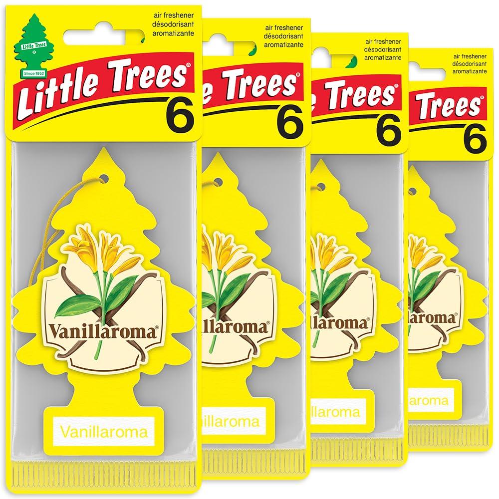 LITTLE TREES Car Air Freshener | Hanging Tree Provides Long Lasting Scent for Auto and Home | 24 Air Fresheners |Vanillaroma