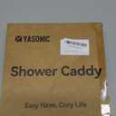 YASONIC Shower Caddy Corner, 3-Pack Adhesive Rustproof Stainless Steel Shower Shelves with Soap Holder, No Drilling Shower Organizer Corner for Dorm, Renters Bathroom, Black