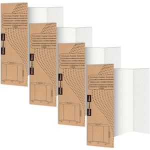 Rsgift 48 x 36" Tri-fold Poster Boards,Premium Corrugated Presentation Boards with Double Sided Tapes,Display Boards for School Project,Exhibitions,Business Presentation(4 PACKS)