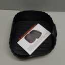 Square Silicone Air Fryer Liners 2 Pack, Compatible with Ninja AF141 181, 8.5 Inch Air Fryer Liners for COSORI 5-6.5 QT, Reusable Silicone Basket, Air Fryer Accessories (Black)