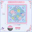Soulchen 22 in Mini Blue Chinoiserie American Mahjong Mat for Travel, No Creases, Ships Rolled, Non-Slip Noise Reduction Floral Gaming Mat with Carrying Bag for Mahjong Tile Card Dominoes Board Games, 21.65 x 21.65 inches