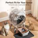 Automatic Self Cleaning Litter Box, Cat Litter Box with APP Control, 65L Globe & Dual Safety Sensors, Robot Litter Box, 1 Roll Garbage Bags and Litter Mat, <35DB, for Multiple Cats, Grey
