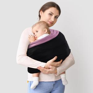 TKKOK Baby Wrap Carrier, Unisex Baby Carrier, Lightweight & Ultra Soft, Easy to Wear Baby Wrap, Perfect for Newborn Toddlers, Color May Vary