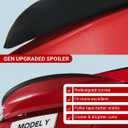 BASENOR Spoiler for Tesla Model Y Rear Spoiler Wing ABS Material OEM Rear Trunk Lip Model Y Accessories Matte Black Proprietary Design Custom Fit 2020-2024