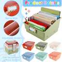 6 Pack Picture Book Bin with Dividers Classroom Library Book Bin Large Plastic Books Holders with Labels for Classroom Library Magazines Storage Organizer 13.5 x 13.5 x 7.75 in(Boho)
