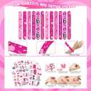 120 pcs Pink Party Favors Pink Toy Gift Goodie Bag Stuffer Filler Makeup Party Decorations for Kids Girls Birthday Party Decoration Supplies-12Guests