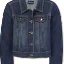 The Children's Place Girls' Basic Denim Jacket (Blue, L)