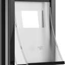 [MAVRICPOWER] Aluminum Large Dog Door for Exterior Door, Doggie Door with 2 Sliding Lock Panels for Extreme Weather, Pet Door for Dogs Up to 80 lbs