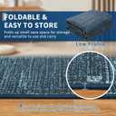Area Rug 4x6 Washable Bedroom Rugs Non Slip Modern Solid Color Large Living Room Throw Carpet Low Pile Minimalist Kitchen Rug Plain Accent Rug Mat Classic Boho Area Rugs for Nursery Entryway, Navy