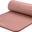Retrospec Solana Yoga Mat 1" Thick w/Nylon Strap for Men & Women - Non Slip Exercise Mat for Home Yoga, Pilates, Stretching, Floor & Fitness Workouts