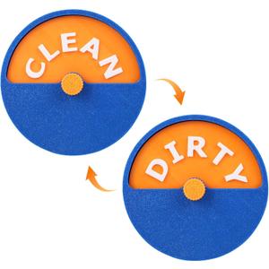 3 x Dishwasher Clean Dirty Sign,Dishwasher Magnet Clean Dirty Sign,Strong-Magnet Non-Scratch Clean-Dirty-Magnets for Dishwashers,Rotary Button,Easy to Read & Slide,Kitchen Decor