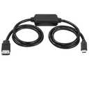 XMSJSIY USB-C Type-C to eSATA Adapter Cable 5Gbps USB C to Power eSATA Converter Cable 5V for HDD/SSD/ODD Laptop PC - 3 ft/1M