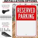 MUXYH Blank Reserved Parking Sign, Write-On Sign, 18 x 12 Rust Free Heavy Duty Aluminum Reflective Warning Signs, UV Protected, Fade Resistant, Weatherproof - Easy to Mount - Outdoor use (Red)