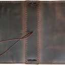 newestor Travelers Notebook Cover with Inner Pockets, Card Slots and Pen Holder, A6 Size, Dark Brown
