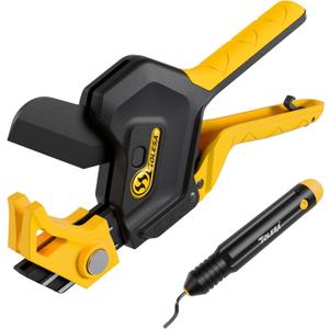 TOLESA PVC Pipe Cutter 3-Gear Adjustable, Cuts Up to 2-1/2, Ratchet Pipe Cutter Tool Heavy-Duty for PVC, PPR, PE, PEX, ABS, Plastic Hoses
