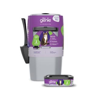 Litter Genie Standard Pail (Silver) | Cat Litter Box Waste Disposal System for Odor Control | Includes 1 Square Refill Bag Litter Genie Standard Pail (Silver) | Cat Litter Box Waste Disposal System for Odor Control | Includes 1 Square Refill Bag