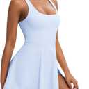 Womens Tennis Dress Built in Shorts Athletic Dress with Pockets for Golf Workout Active (M)